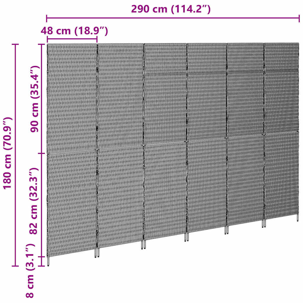 Divisor de Ambiente Manual Bege 292 x 180 cm vime PE