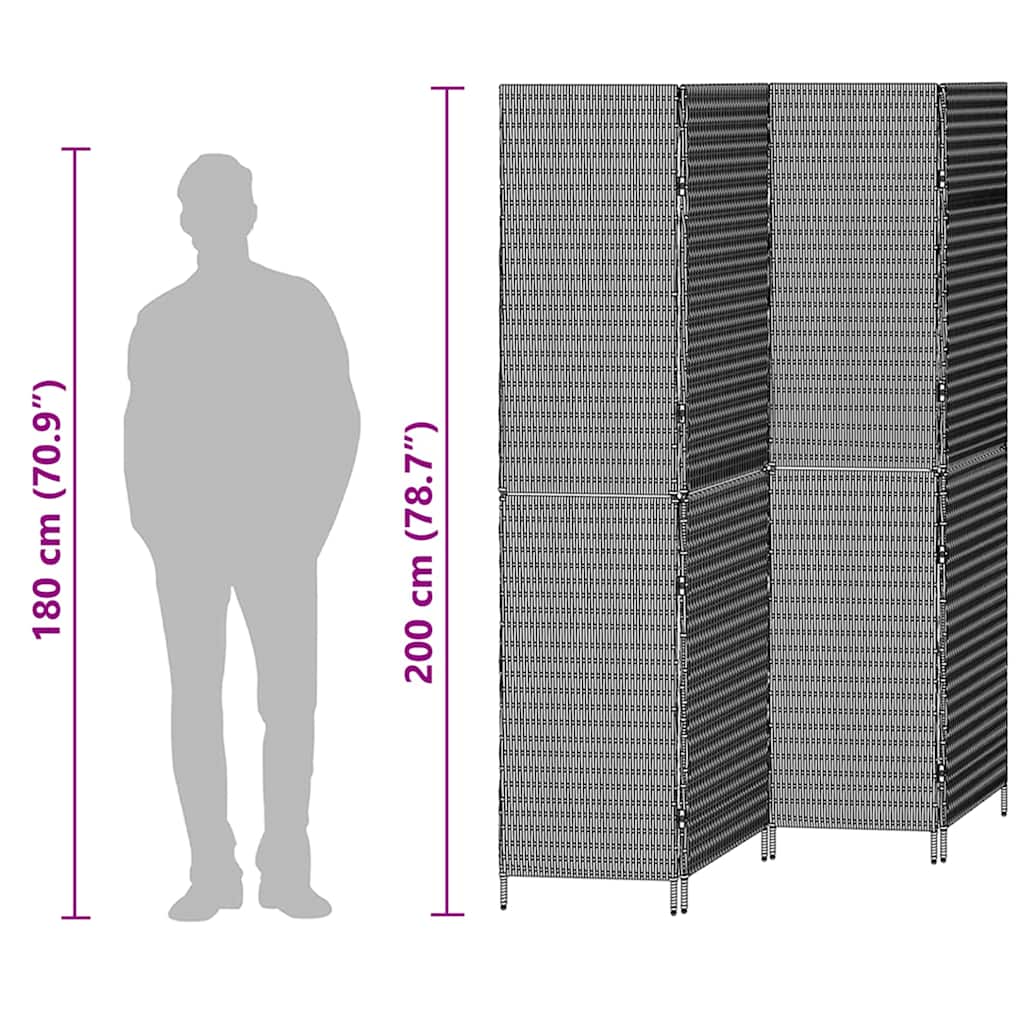 Divisor de Ambiente Manual Bege 196 x 200 cm vime PE