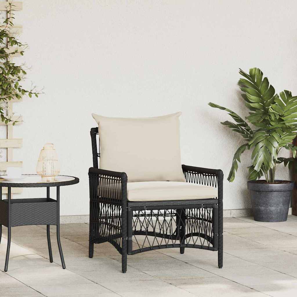 Cadeira de Jardim Preto 60 x 70 x 78cm vime PE