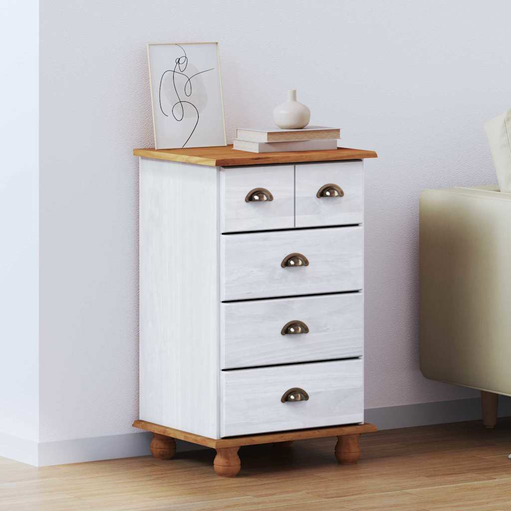 Cômoda ASKIM Branco 45.8 x 40 x 79 cm Madeira de pinho maciça