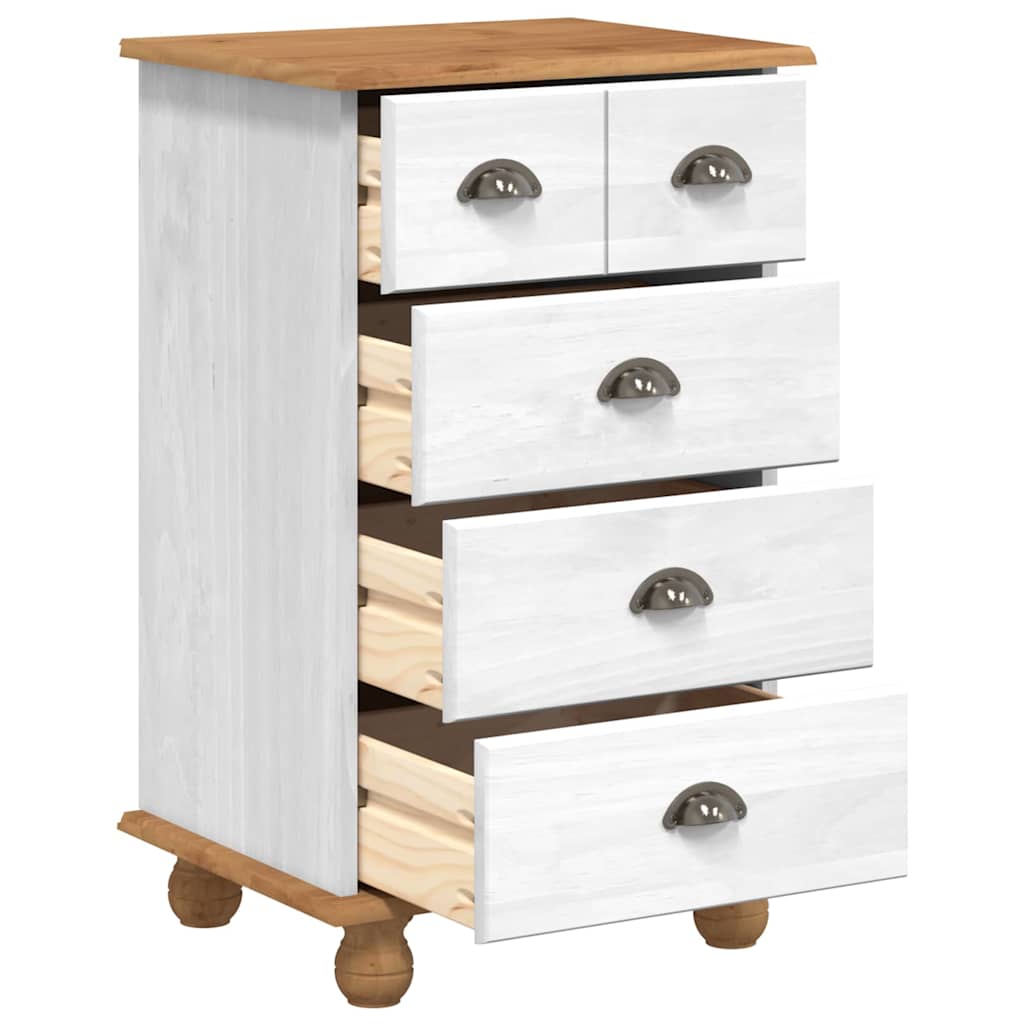 Cômoda ASKIM Branco 45.8 x 40 x 79 cm Madeira de pinho maciça