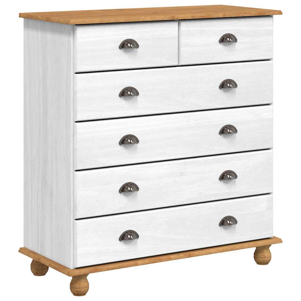 Cômoda ASKIM Branco 91 x 40 x 95,5 cm Madeira de pinho maciça