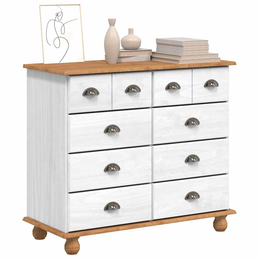 Cômoda ASKIM Branco 91 x 40 x 79 cm Madeira de pinho maciça