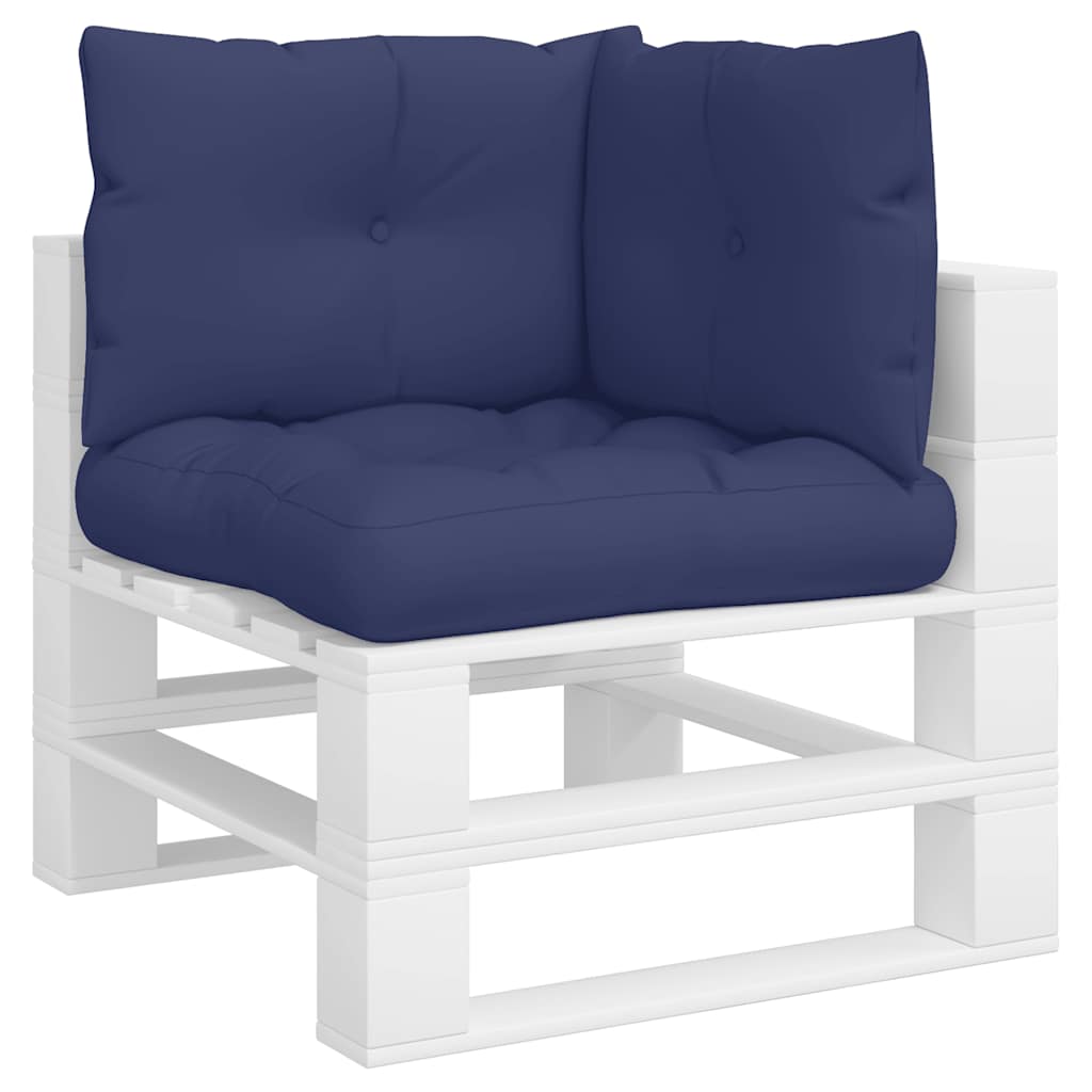 Almofadões p/ sofá de paletes 3 pcs tecido oxford azul-marinho
