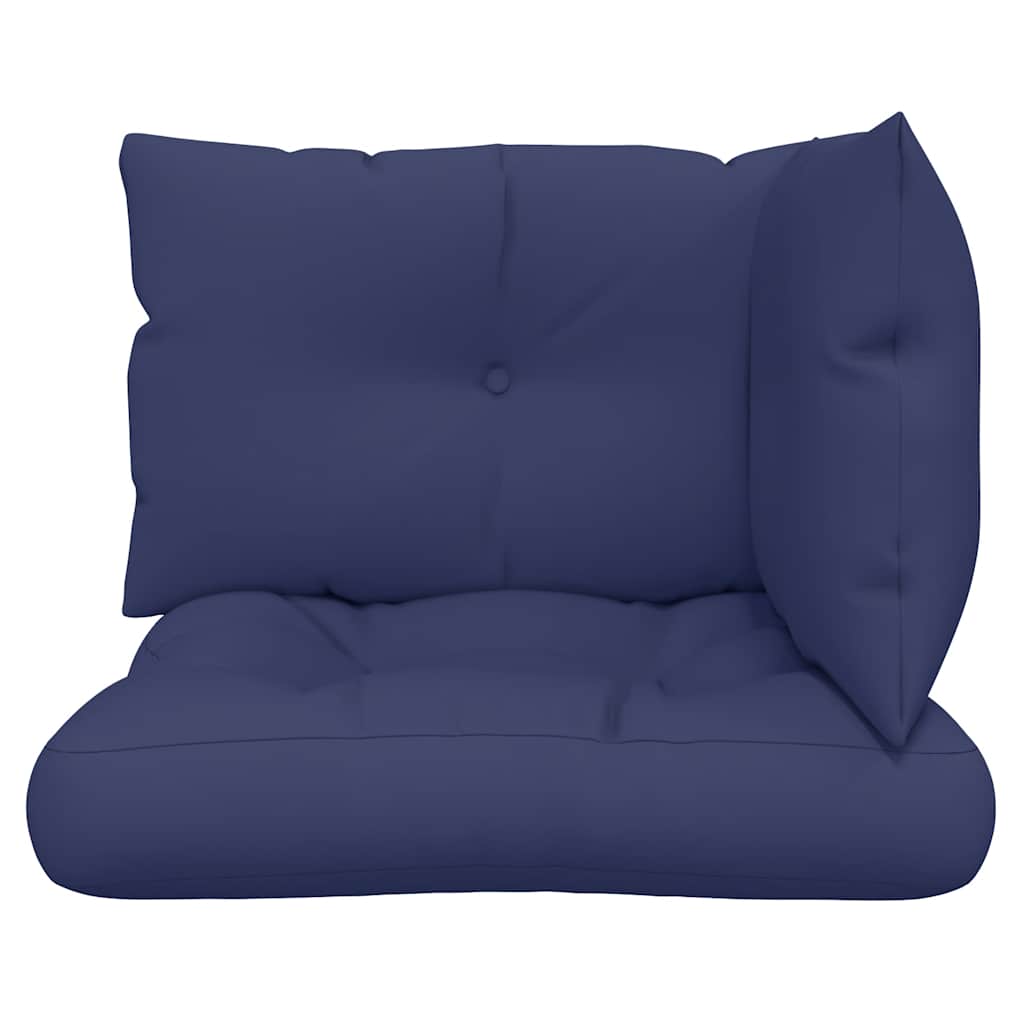 Almofadões p/ sofá de paletes 3 pcs tecido oxford azul-marinho