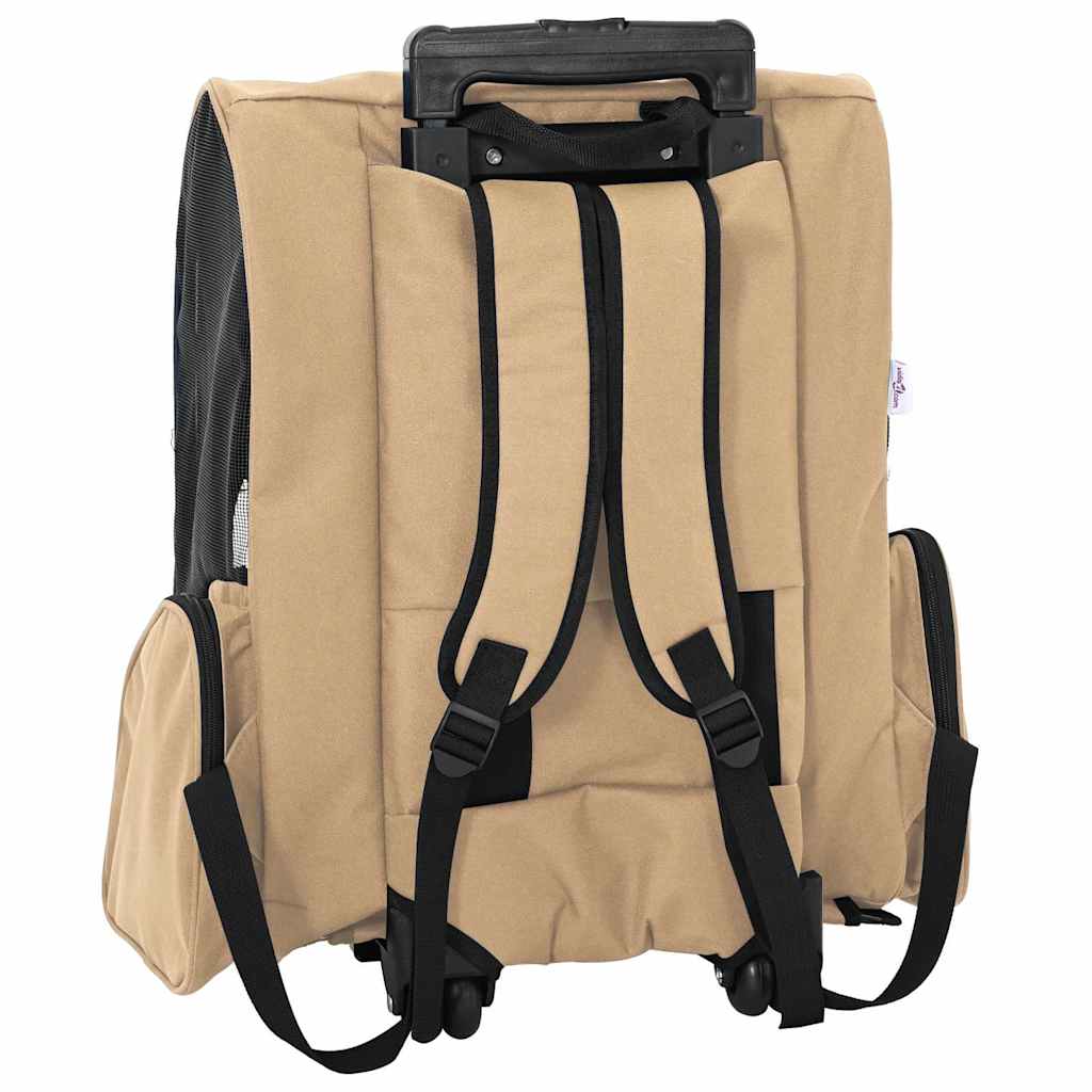 Carrinho para animais de estimação 3 em 1 Design Areia 48x32x(57-106) cm Tecido Oxford