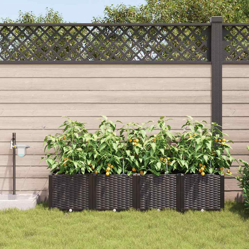 Vasos de Jardim Castanho 160 x 40 x 37.5 cm Aço