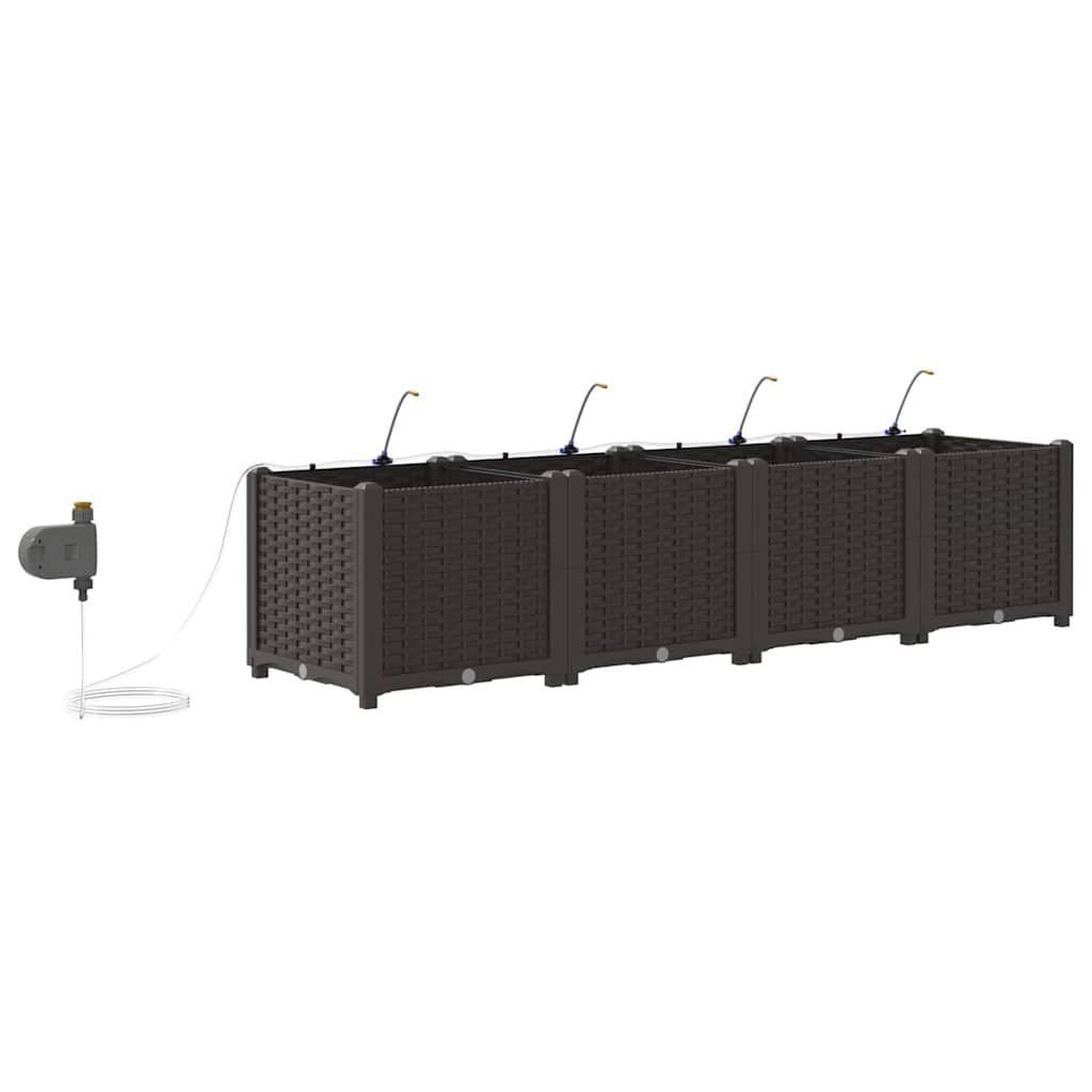 Vasos de Jardim Castanho 160 x 40 x 37.5 cm Aço