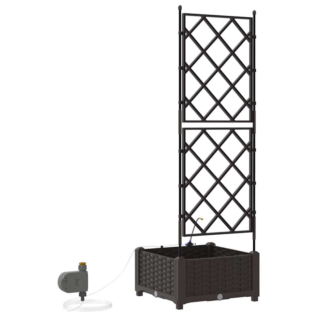 Vasos de Jardim Castanho 40 x 40 x 126 cm Aço