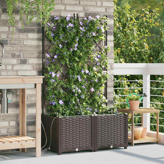 Vasos de Jardim Castanho 80 x 40 x 142 cm Aço