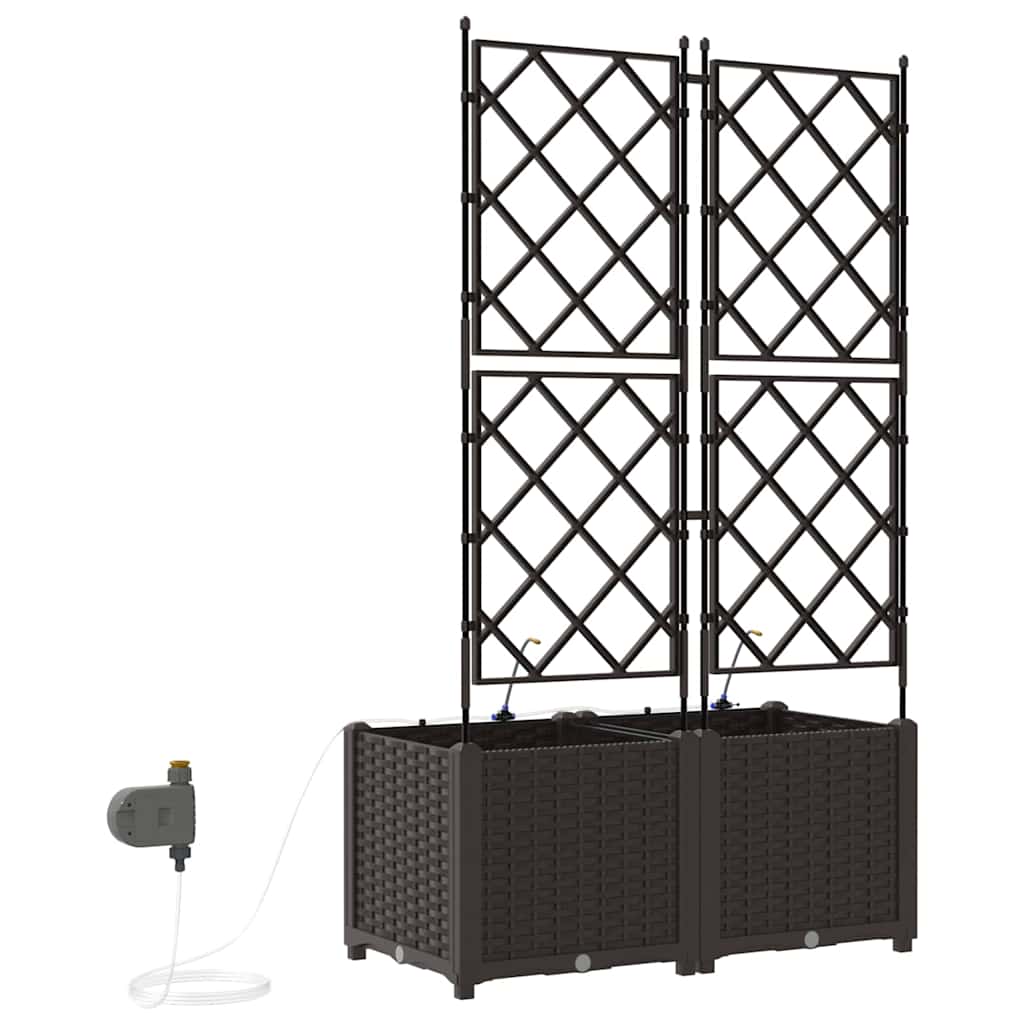 Vasos de Jardim Castanho 80 x 40 x 142 cm Aço
