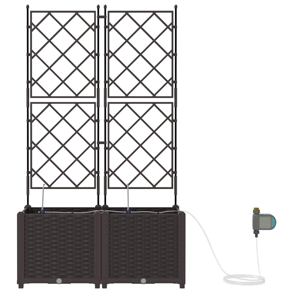 Vasos de Jardim Castanho 80 x 40 x 142 cm Aço