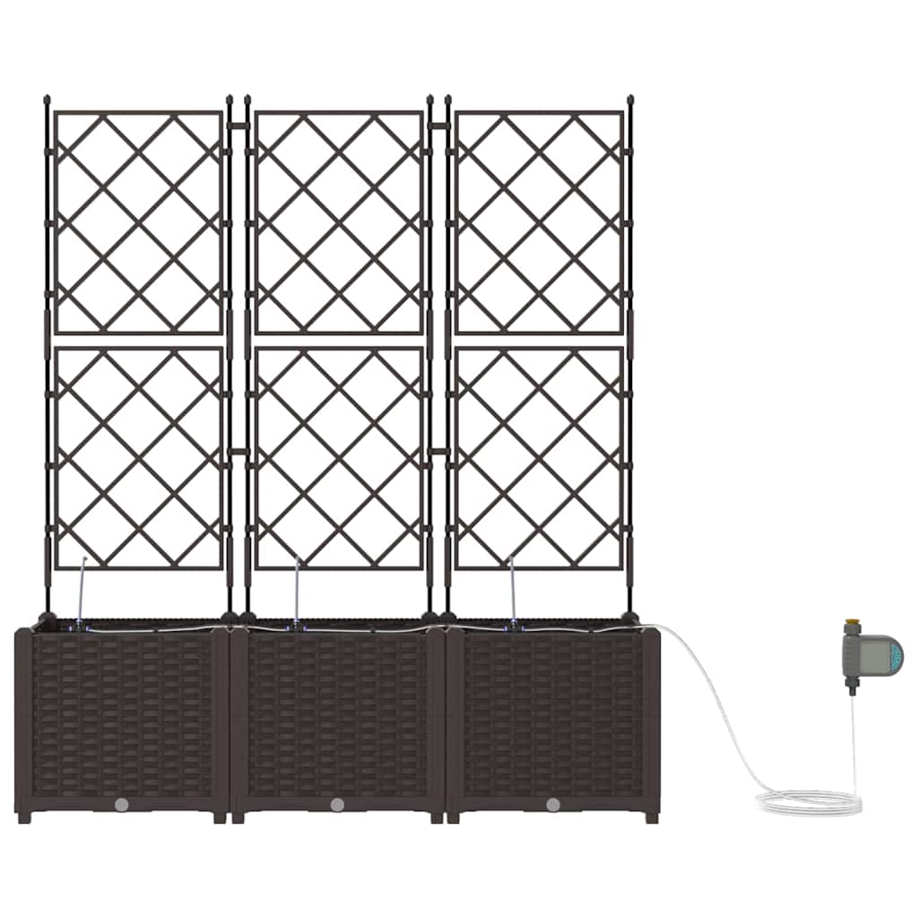 Vasos de Jardim Castanho 120 x 40 x 142 cm Aço