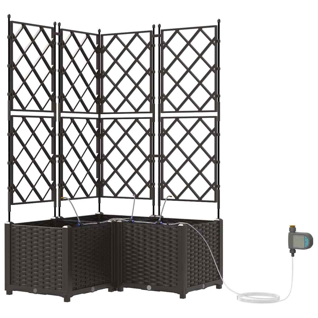 Vasos de Jardim Castanho 80 x 80 x 142 cm Aço