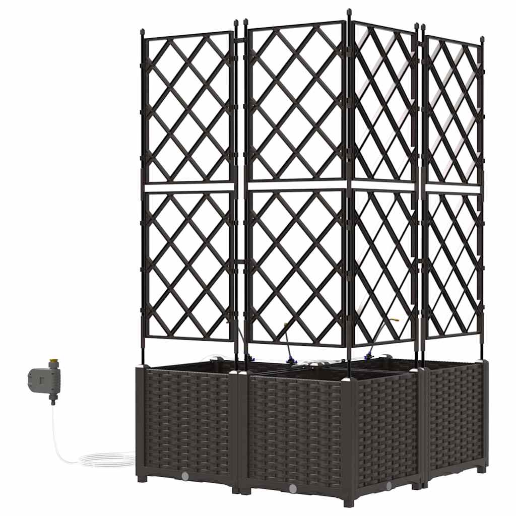 Vasos de Jardim Castanho 80 x 80 x 142 cm Aço