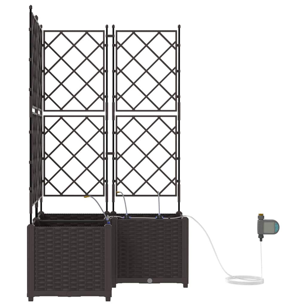 Vasos de Jardim Castanho 80 x 80 x 142 cm Aço