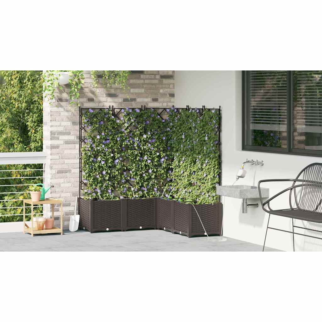 Vasos de Jardim Castanho 120 x 120 x 142 cm Aço