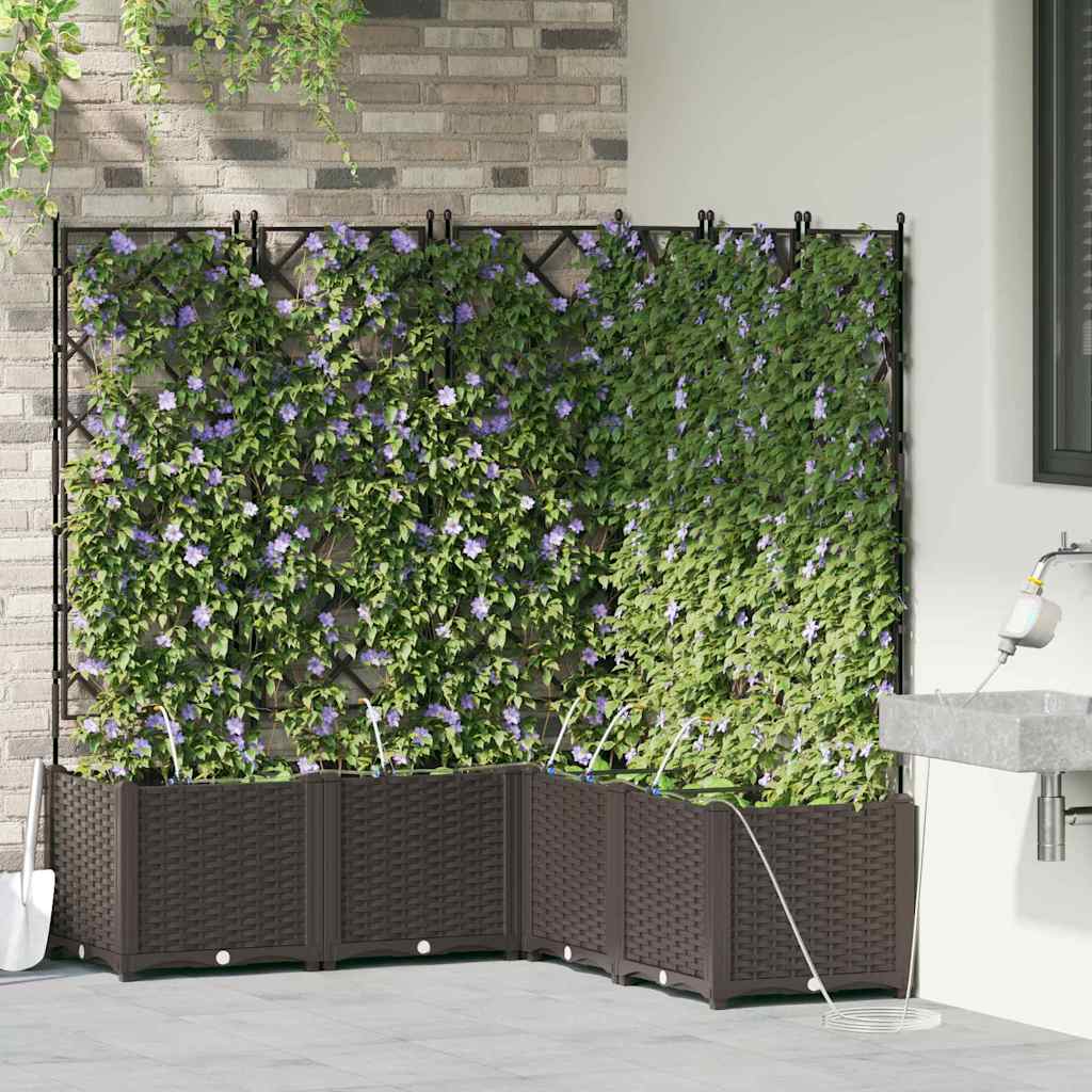 Vasos de Jardim Castanho 120 x 120 x 142 cm Aço