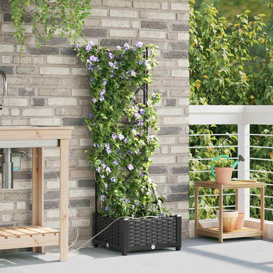 Vasos de Jardim Preto 40 x 40 x 126 cm Aço