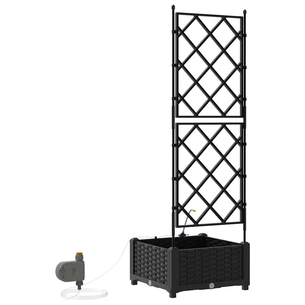 Vasos de Jardim Preto 40 x 40 x 126 cm Aço