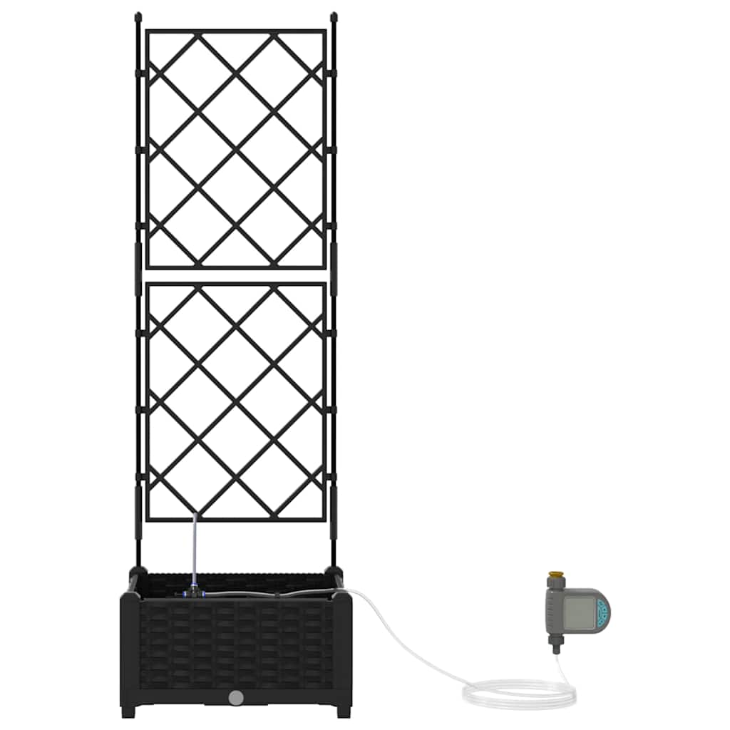 Vasos de Jardim Preto 40 x 40 x 126 cm Aço