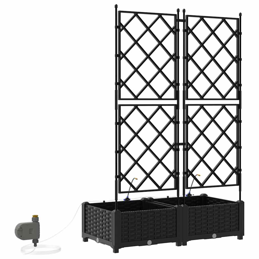 Vasos de Jardim Preto 80 x 40 x 126 cm Aço