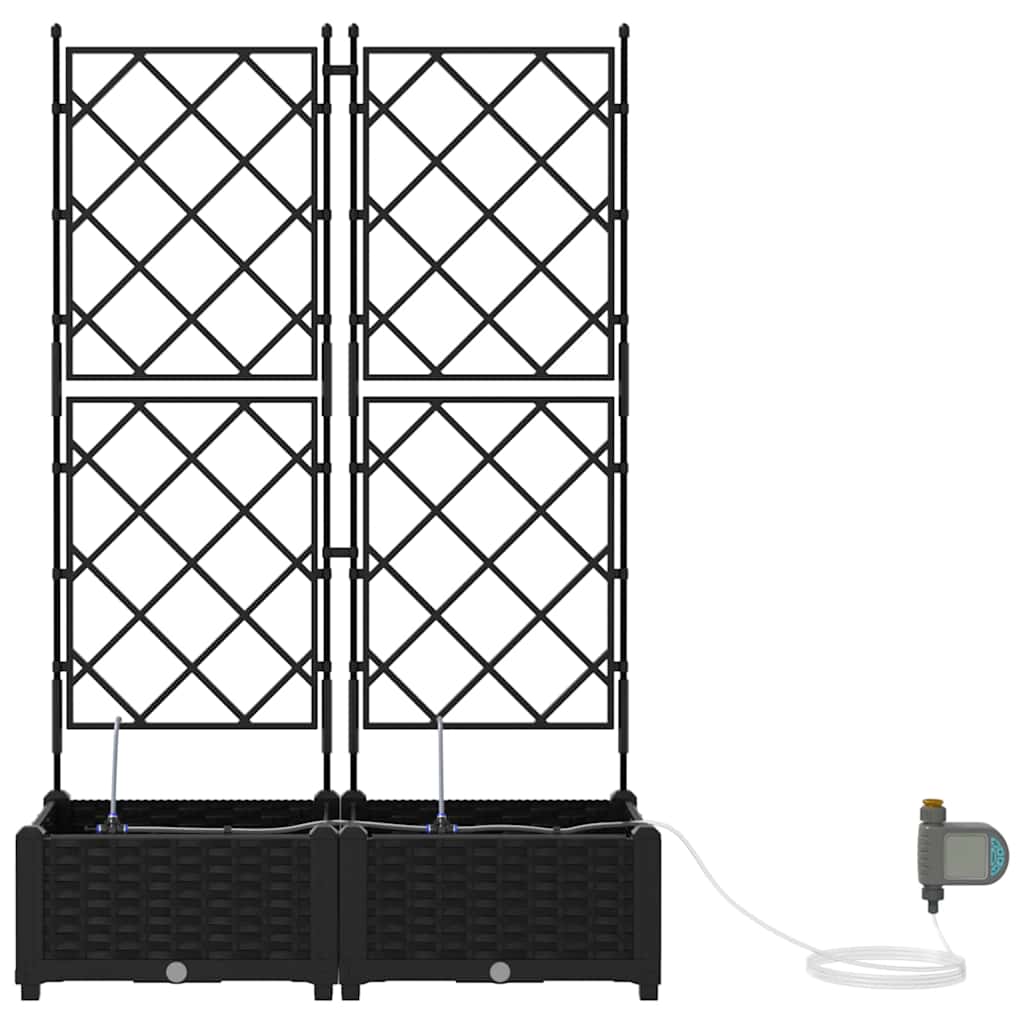 Vasos de Jardim Preto 80 x 40 x 126 cm Aço