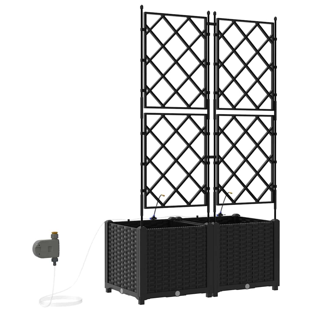 Vasos de Jardim Preto 80 x 40 x 142 cm Aço