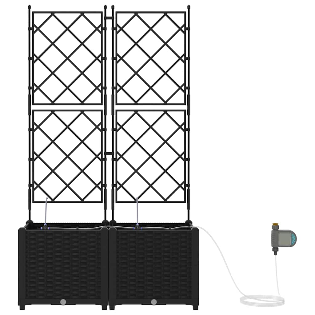 Vasos de Jardim Preto 80 x 40 x 142 cm Aço