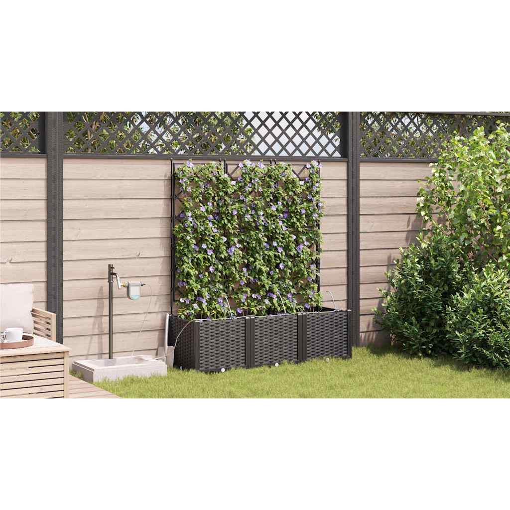 Vasos de Jardim Preto 120 x 40 x 142 cm Aço