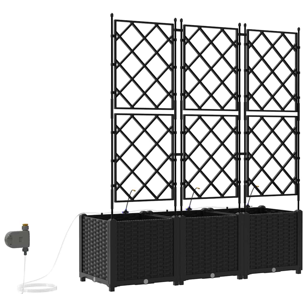 Vasos de Jardim Preto 120 x 40 x 142 cm Aço