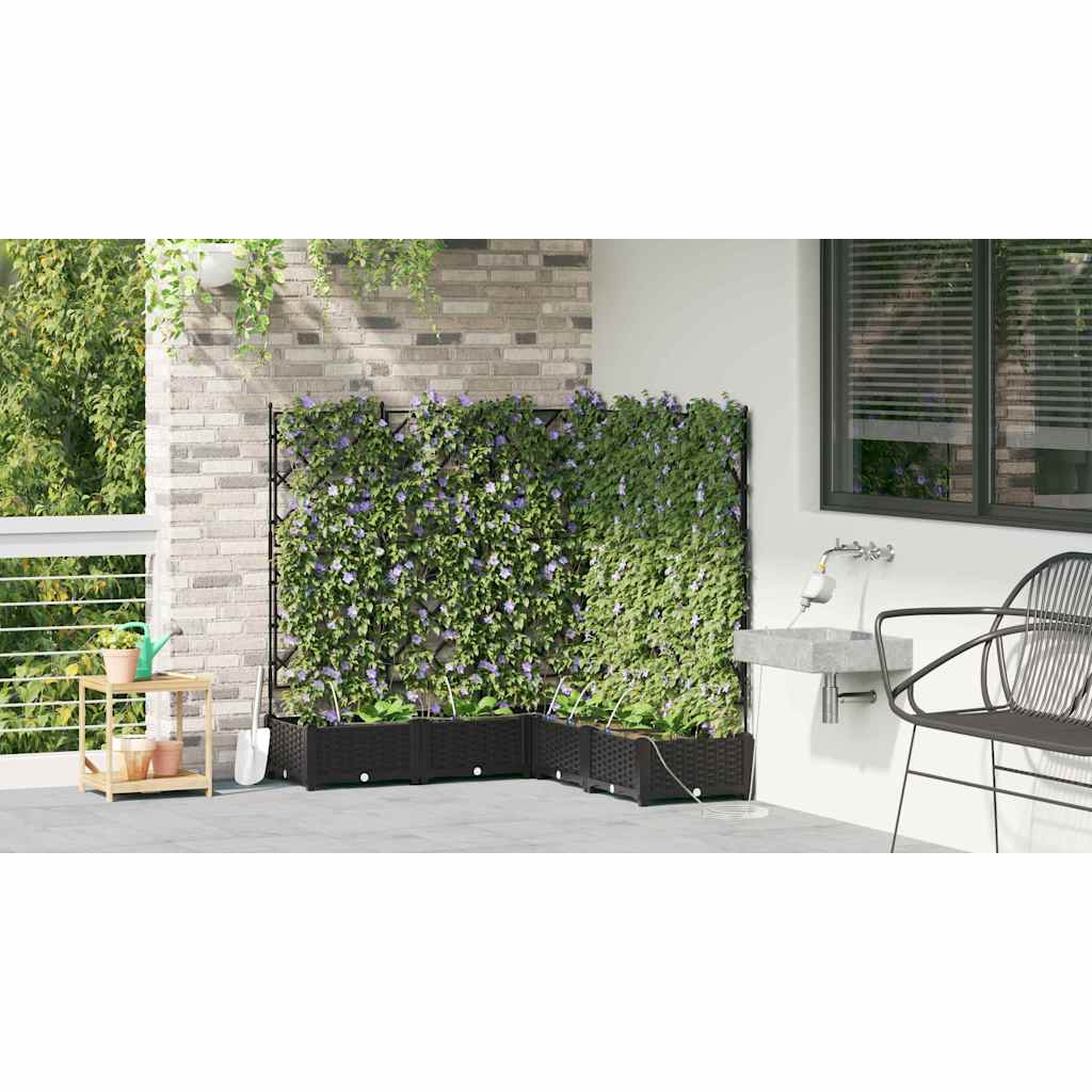 Vasos de Jardim Preto 120 x 120 x 126 cm Aço