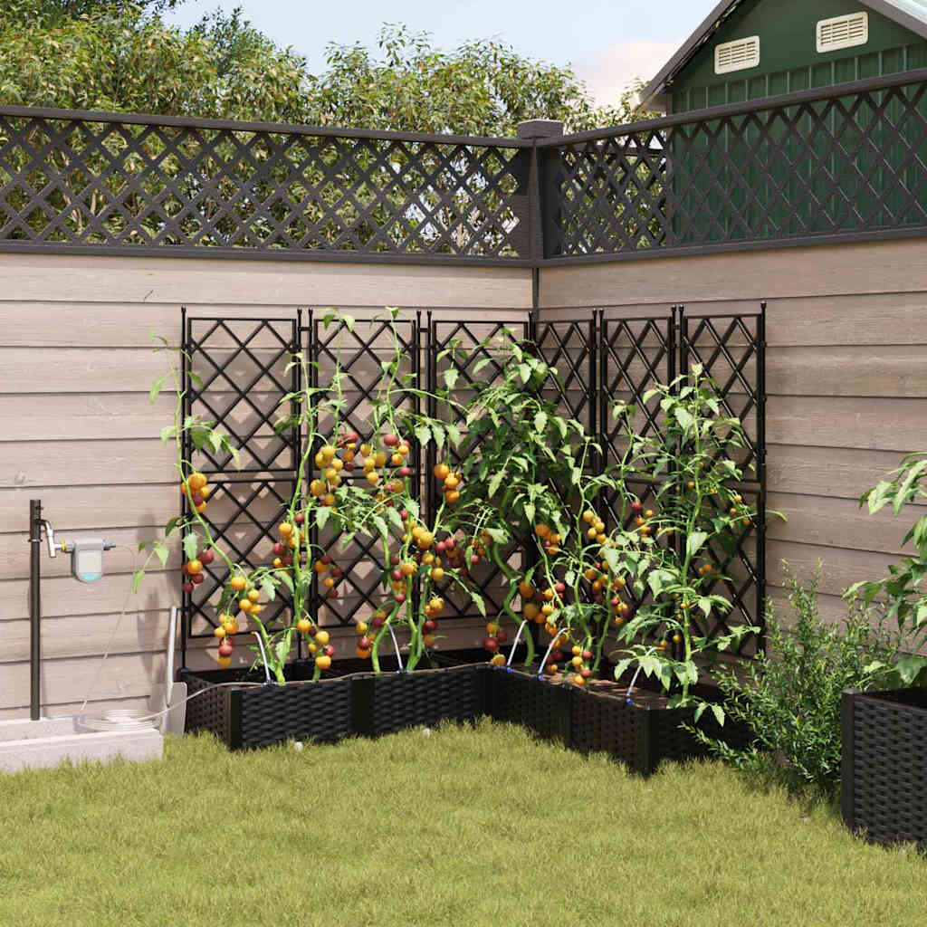 Vasos de Jardim Preto 120 x 120 x 126 cm Aço