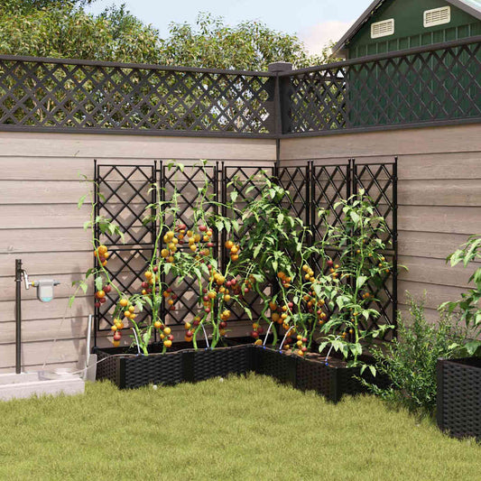 Vasos de Jardim Preto 120 x 120 x 126 cm Aço