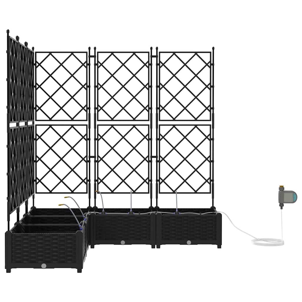 Vasos de Jardim Preto 120 x 120 x 126 cm Aço