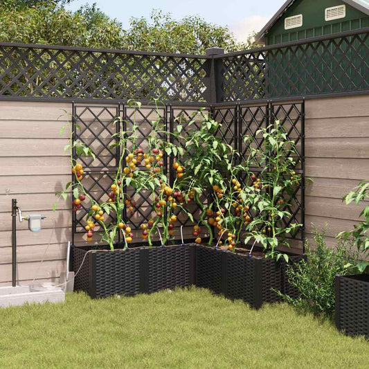 Vasos de Jardim Preto 120 x 120 x 142 cm Aço