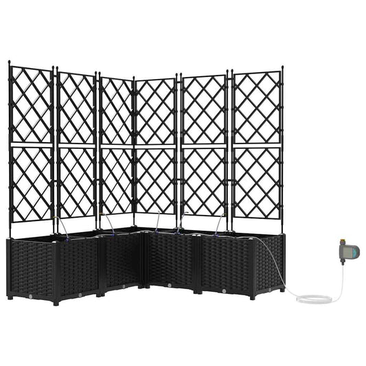 Vasos de Jardim Preto 120 x 120 x 142 cm Aço