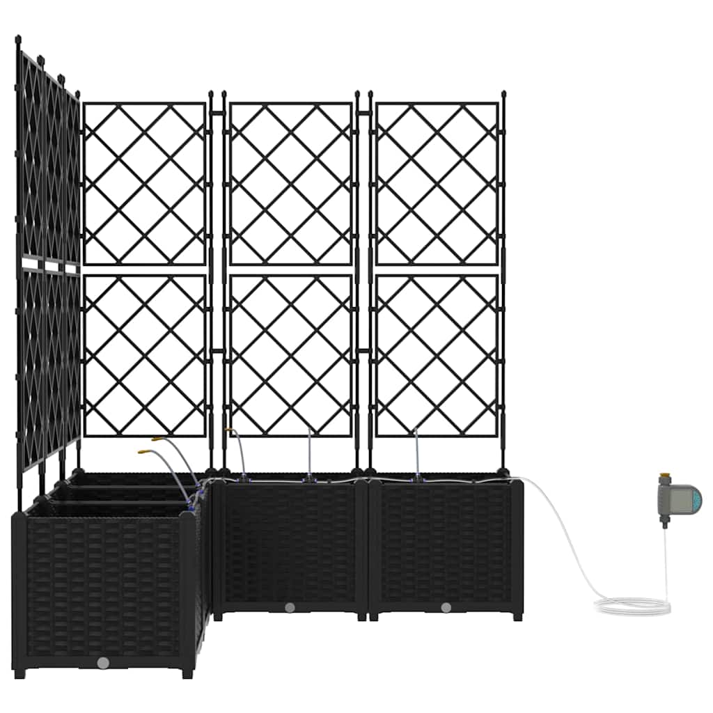 Vasos de Jardim Preto 120 x 120 x 142 cm Aço