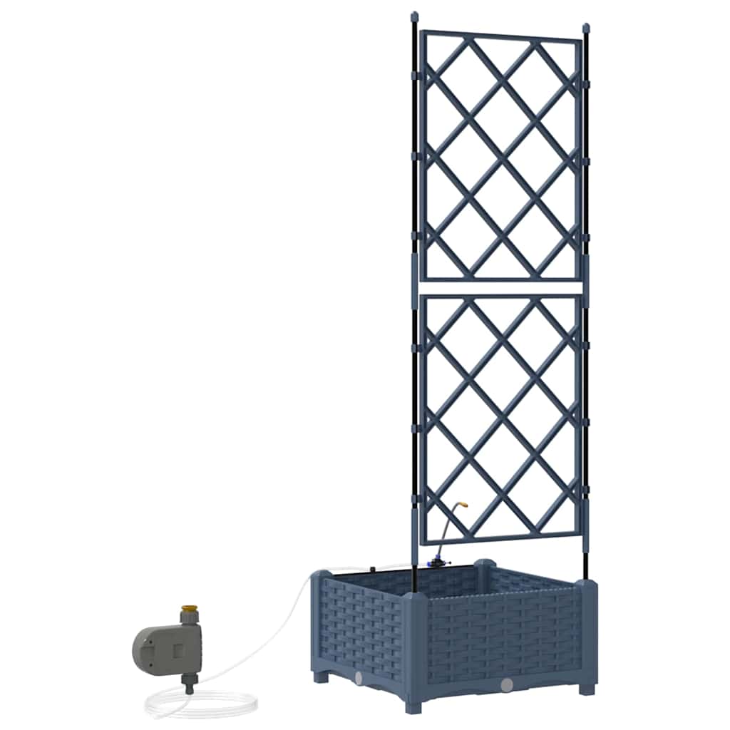 Vasos de Jardim Cinzeto 40 x 40 x 126 cm Aço