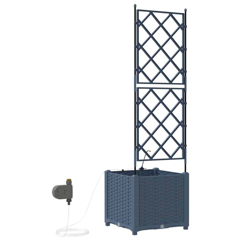 Vasos de Jardim Cinzeto 40 x 40 x 142 cm Aço