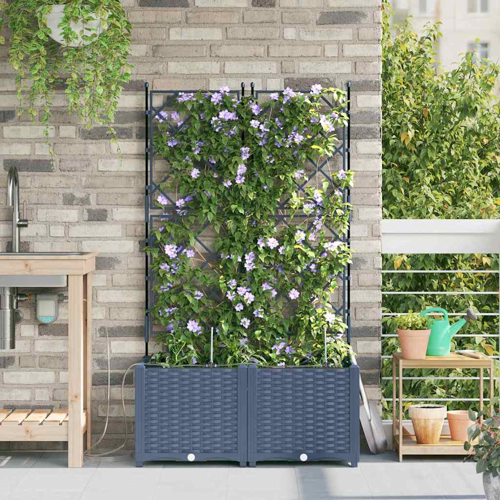 Vasos de Jardim Cinzeto 80 x 40 x 142 cm Aço