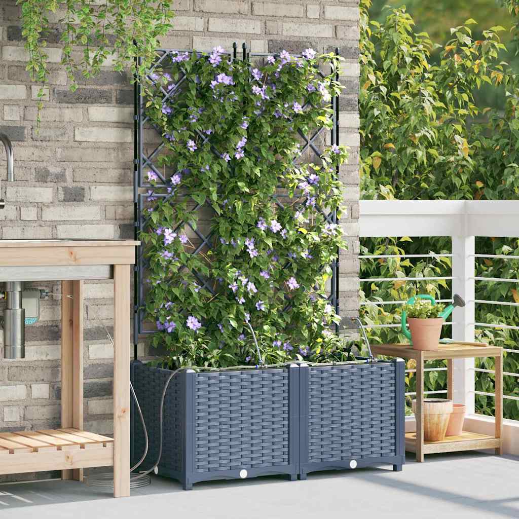 Vasos de Jardim Cinzeto 80 x 40 x 142 cm Aço