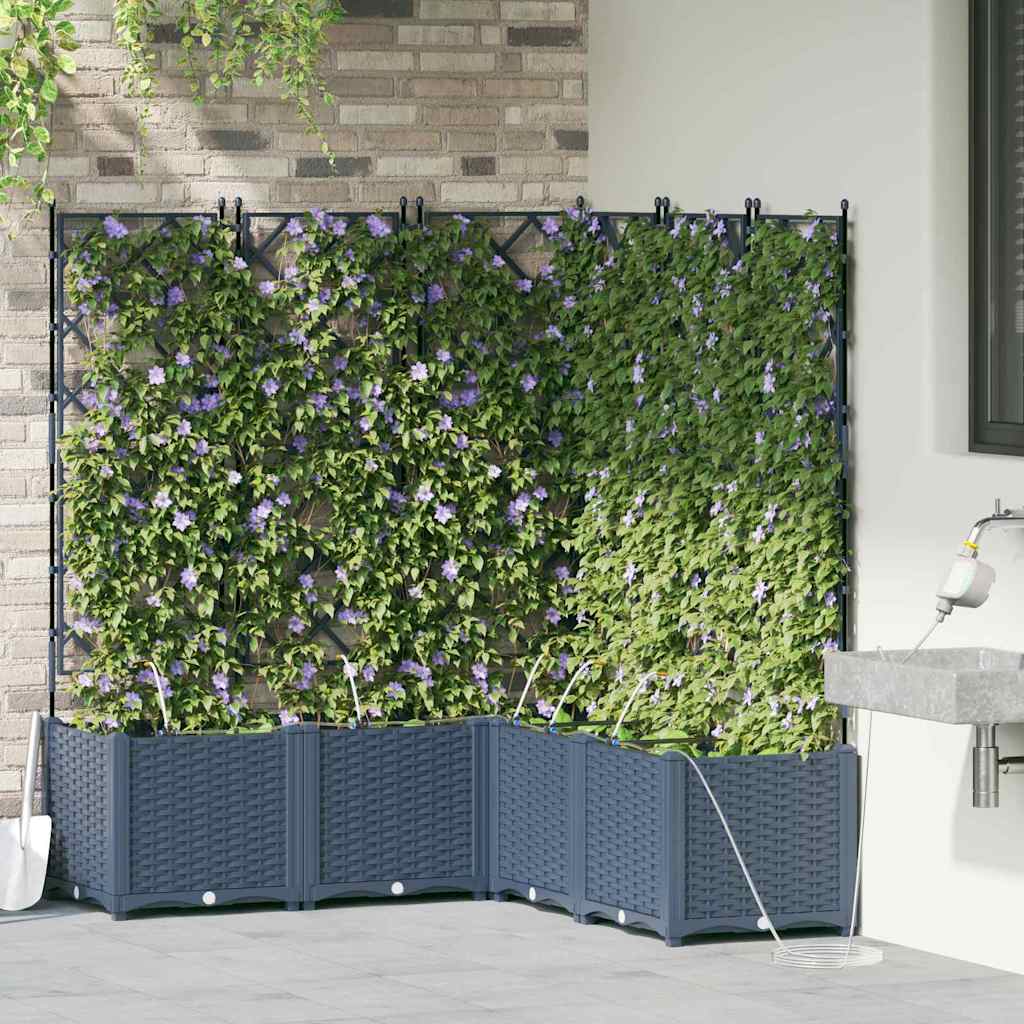 Vasos de Jardim Cinzeto 120 x 40 x 142 cm Aço