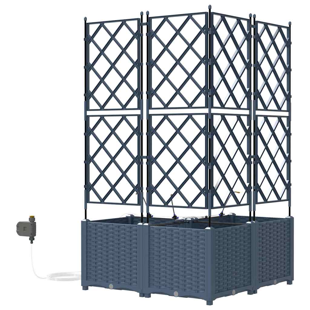 Vasos de Jardim Cinzeto 80 x 80 x 142 cm Aço