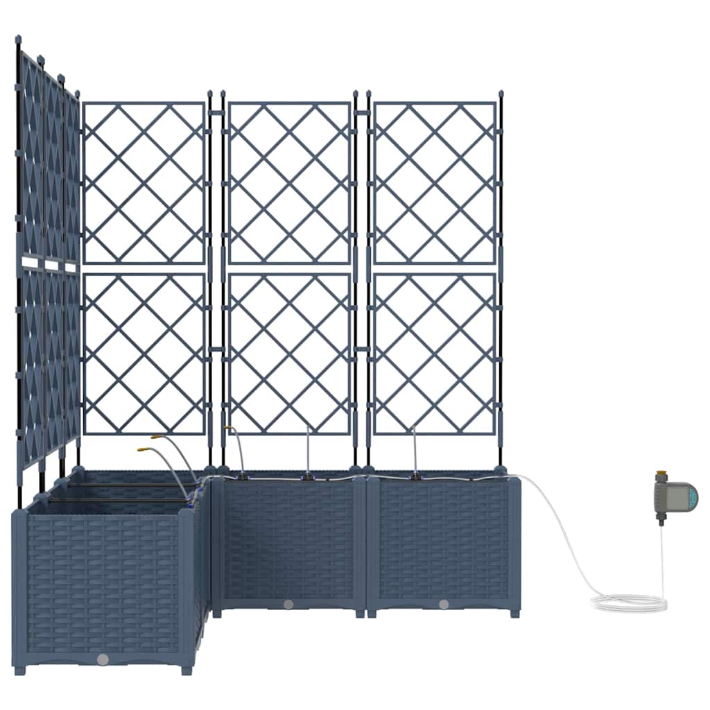 Vasos de Jardim Cinzeto 80 x 80 x 142 cm Aço
