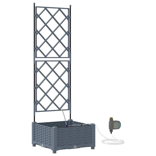 Vasos de Jardim Cinzento-claro 40 x 40 x 126 cm Aço
