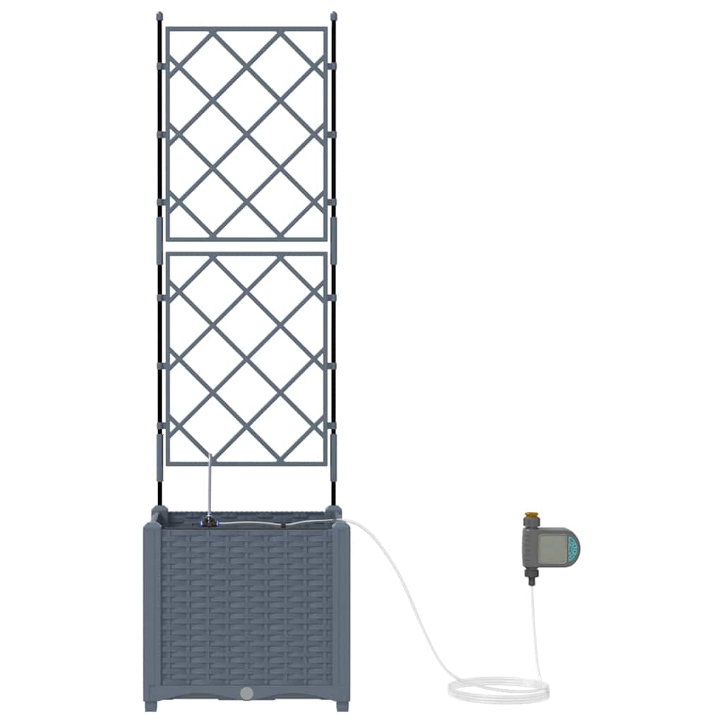 Vasos de Jardim Cinzento-claro 40 x 40 x 142 cm Aço