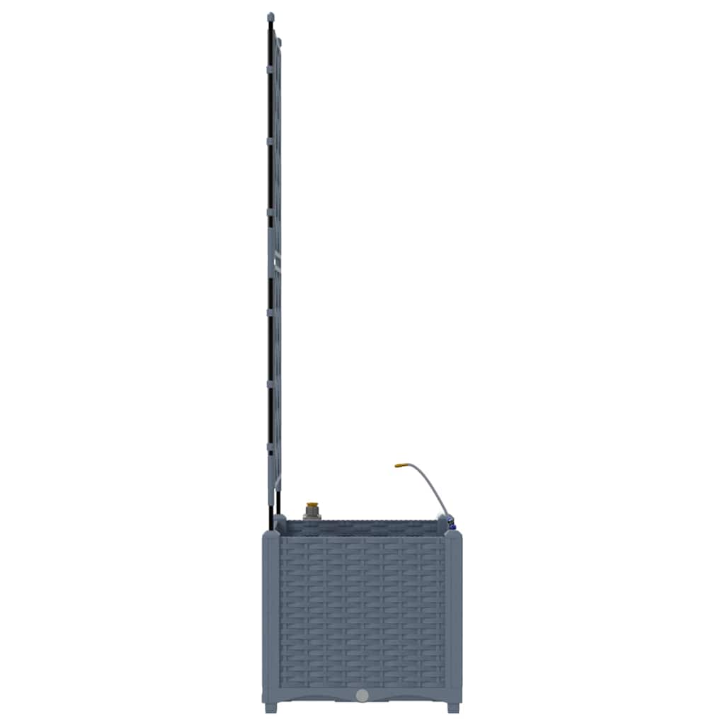 Vasos de Jardim Cinzento-claro 40 x 40 x 142 cm Aço