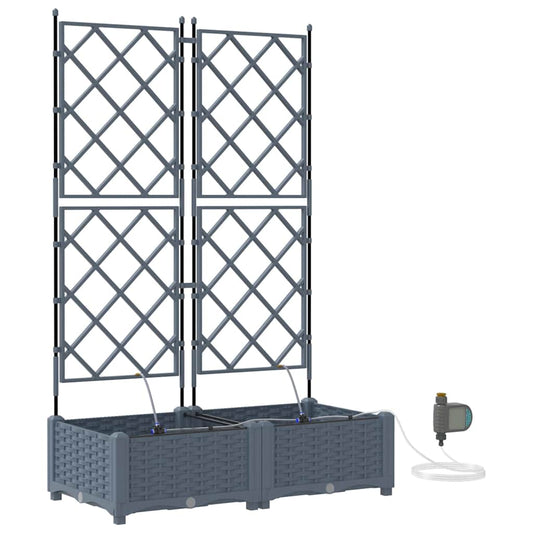 Vasos de Jardim Cinzento-claro 80 x 40 x 126 cm Aço