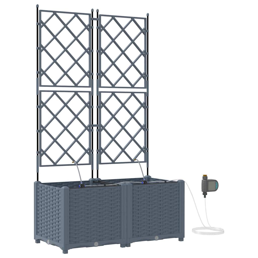 Vasos de Jardim Cinzento-claro 80 x 40 x 142 cm Aço